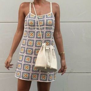 Zara crocheted mini dress NWT size S